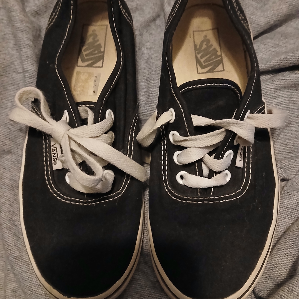 Vans Kids Black Canvas Shoes